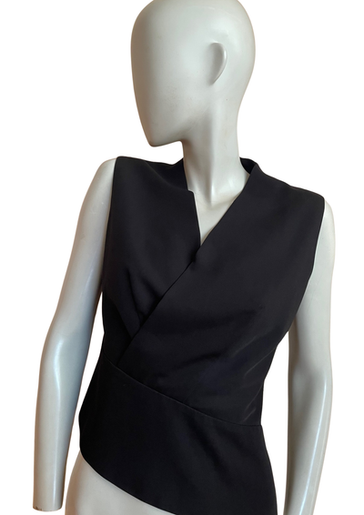 ⭐ Top noir structuré sans manches taille 38 🖤