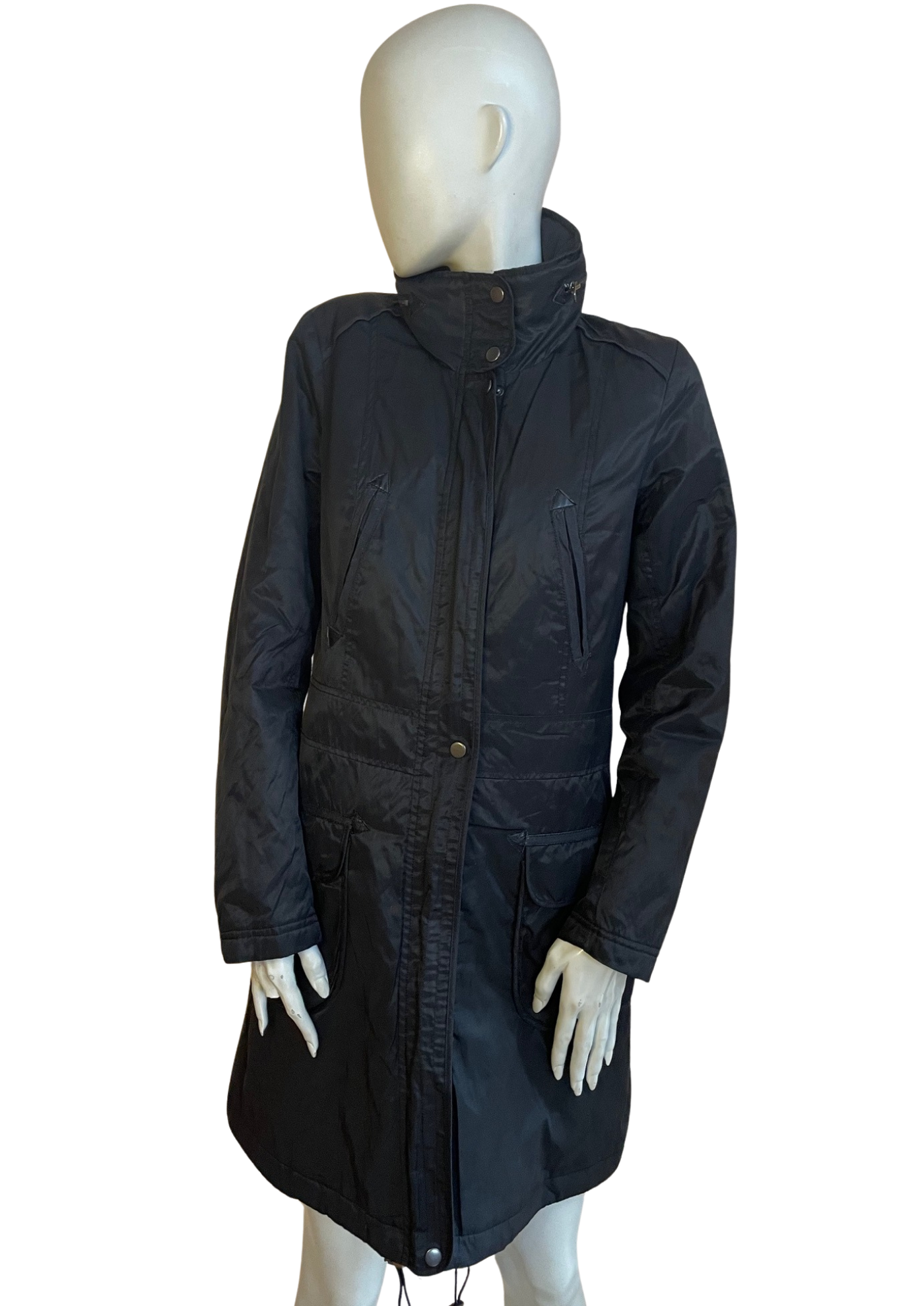 🖤 Parka noire doublée fausse fourrure – Taille 38