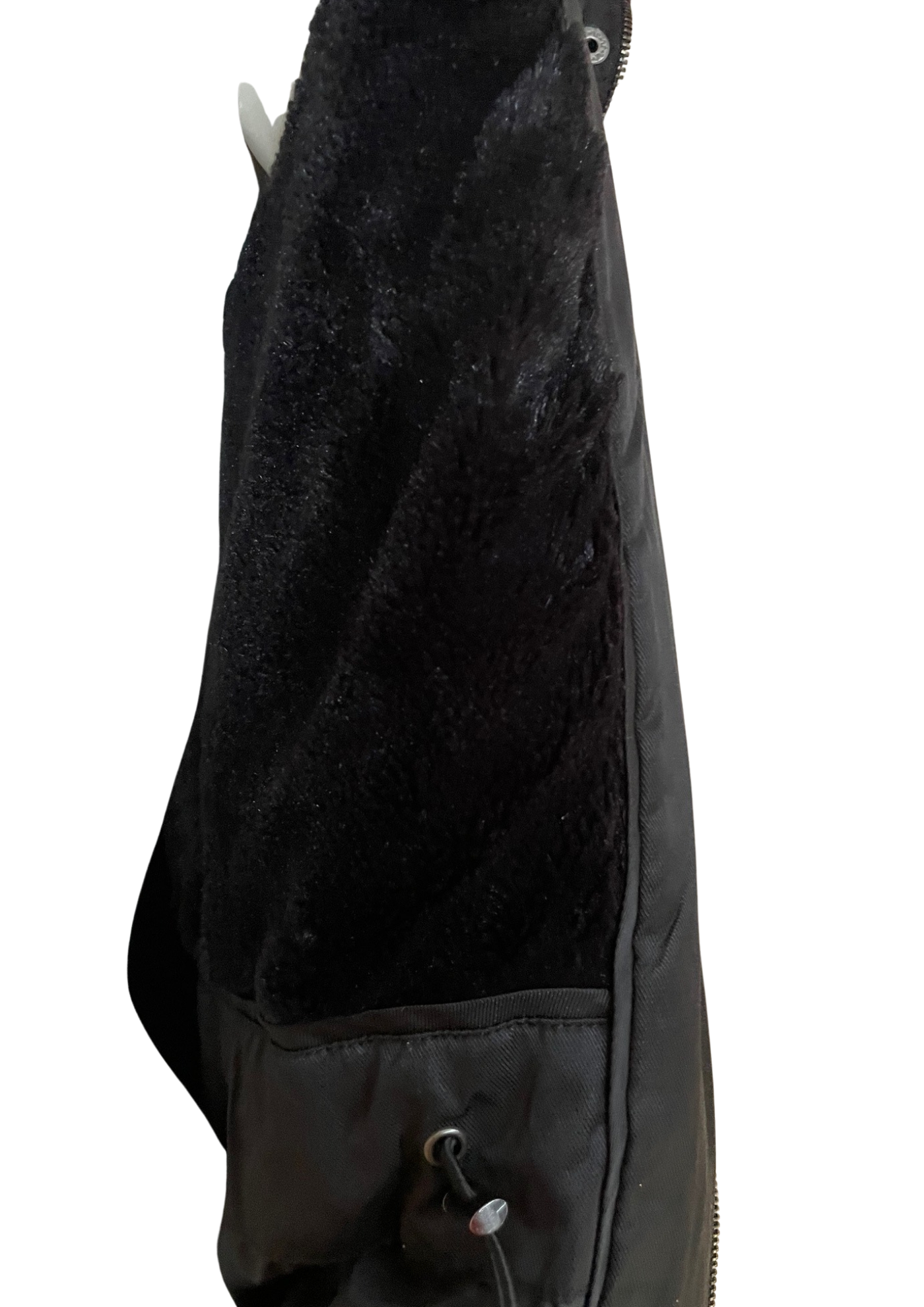 🖤 Parka noire doublée fausse fourrure – Taille 38