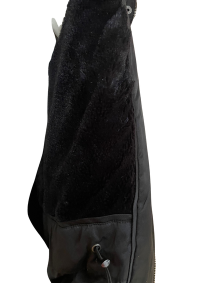 🖤 Parka noire doublée fausse fourrure – Taille 38