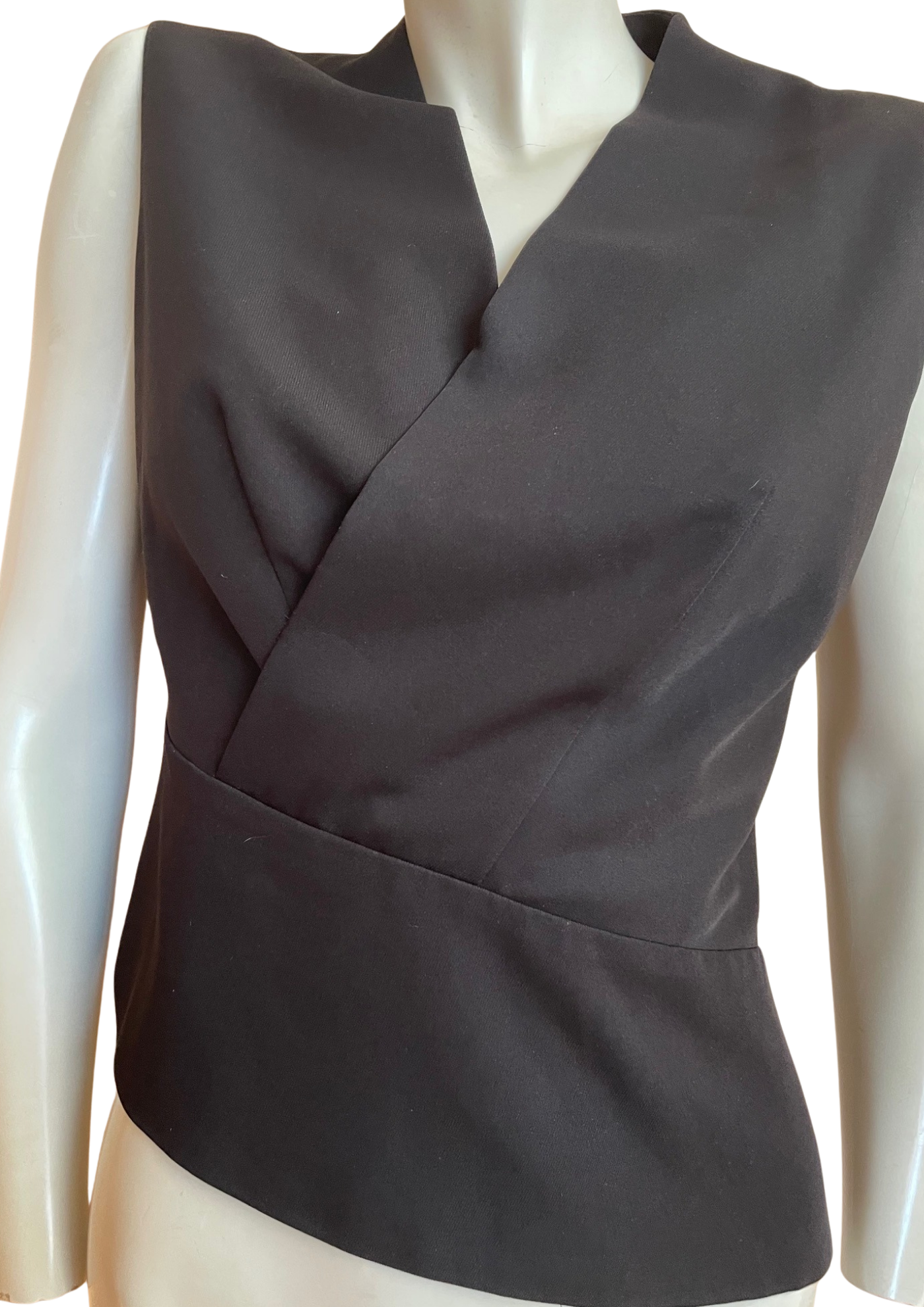 ⭐ Top noir structuré sans manches taille 38 🖤
