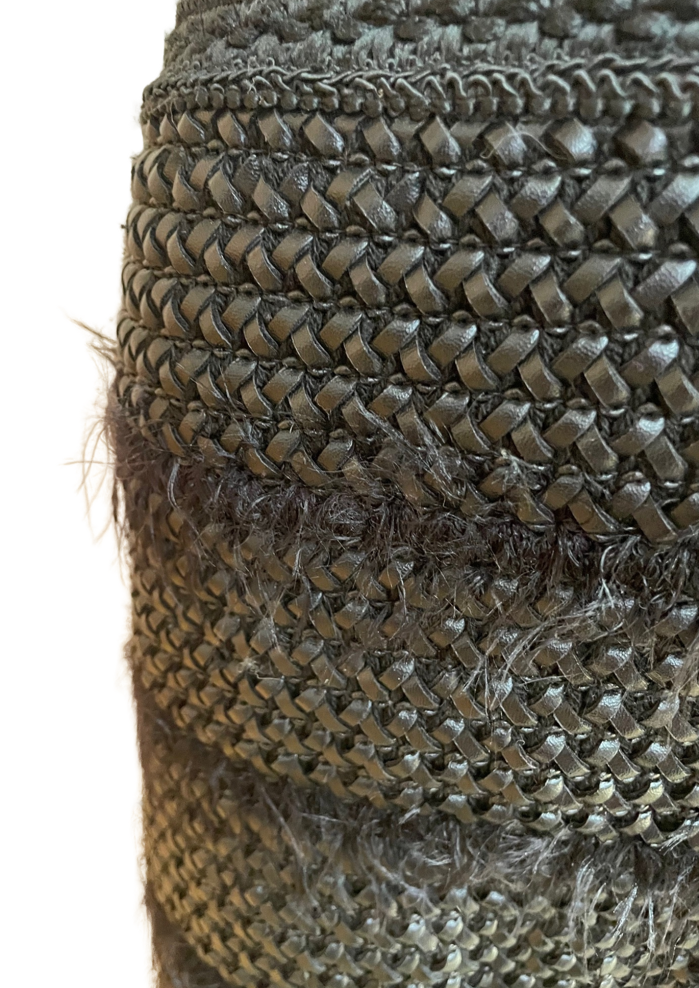 ✨Mini Jupe Noire Effet Paille & Plumes – Tendance Couture Taille 36 ✨