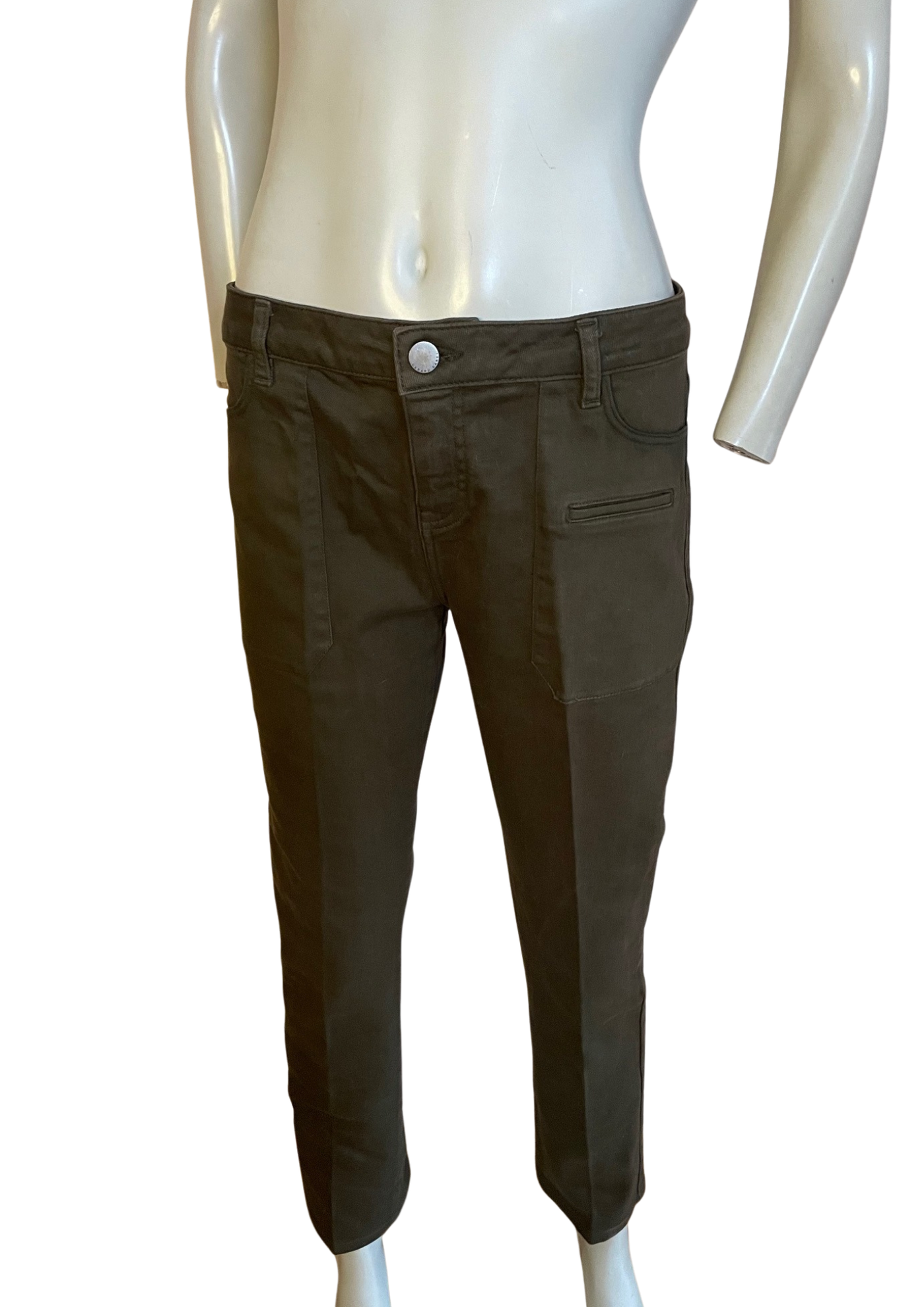 Pantalon Kaki Chic 🌿 – Confort Parisien Taille 40 🇫🇷✨