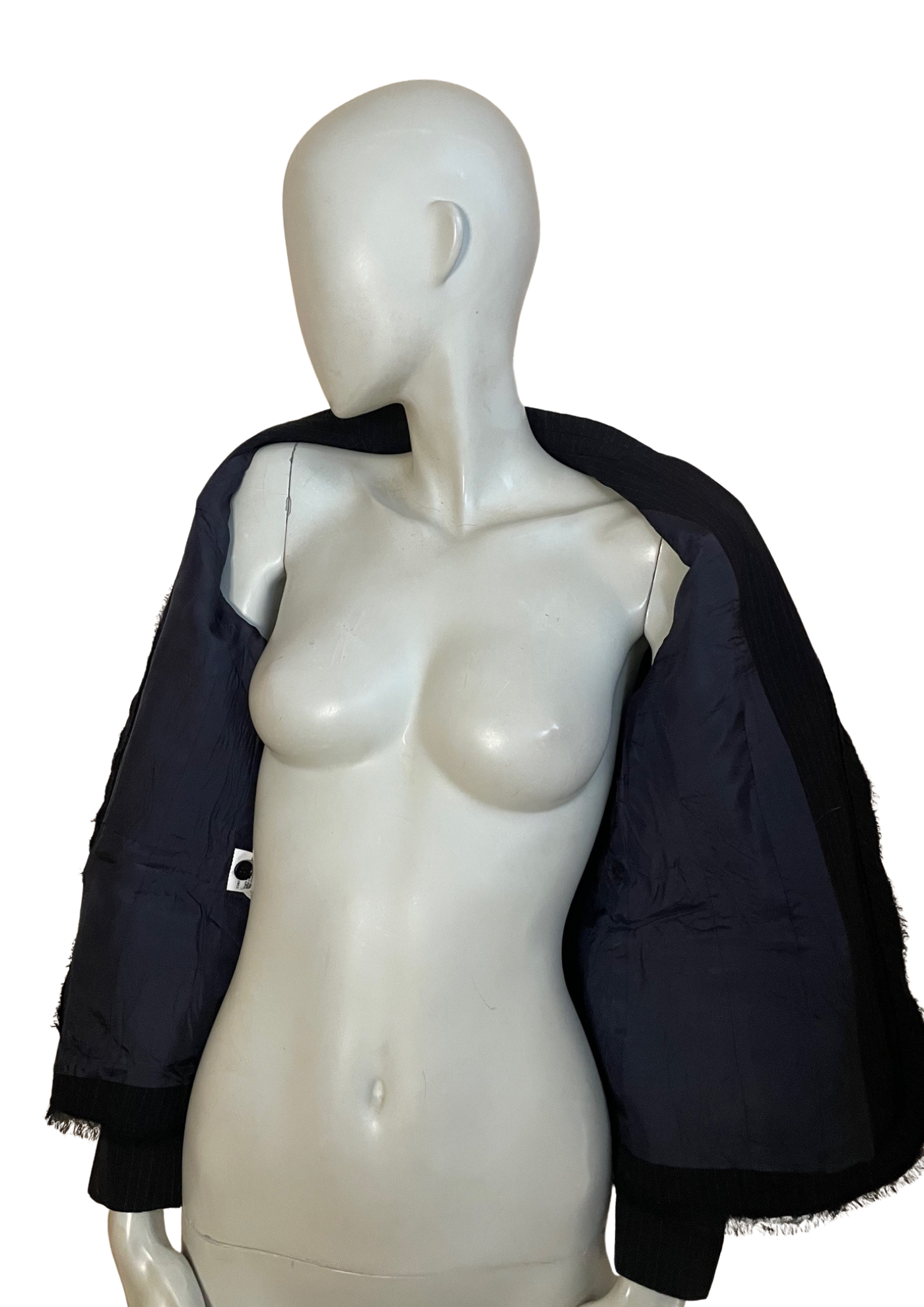 Veste Laine Vierge à Rayures – Élégance Française Taille 40 🇫🇷✨