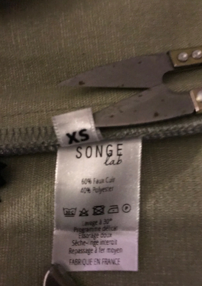 Jupe argentée en cuir vegan Taille 34 (Neuve)