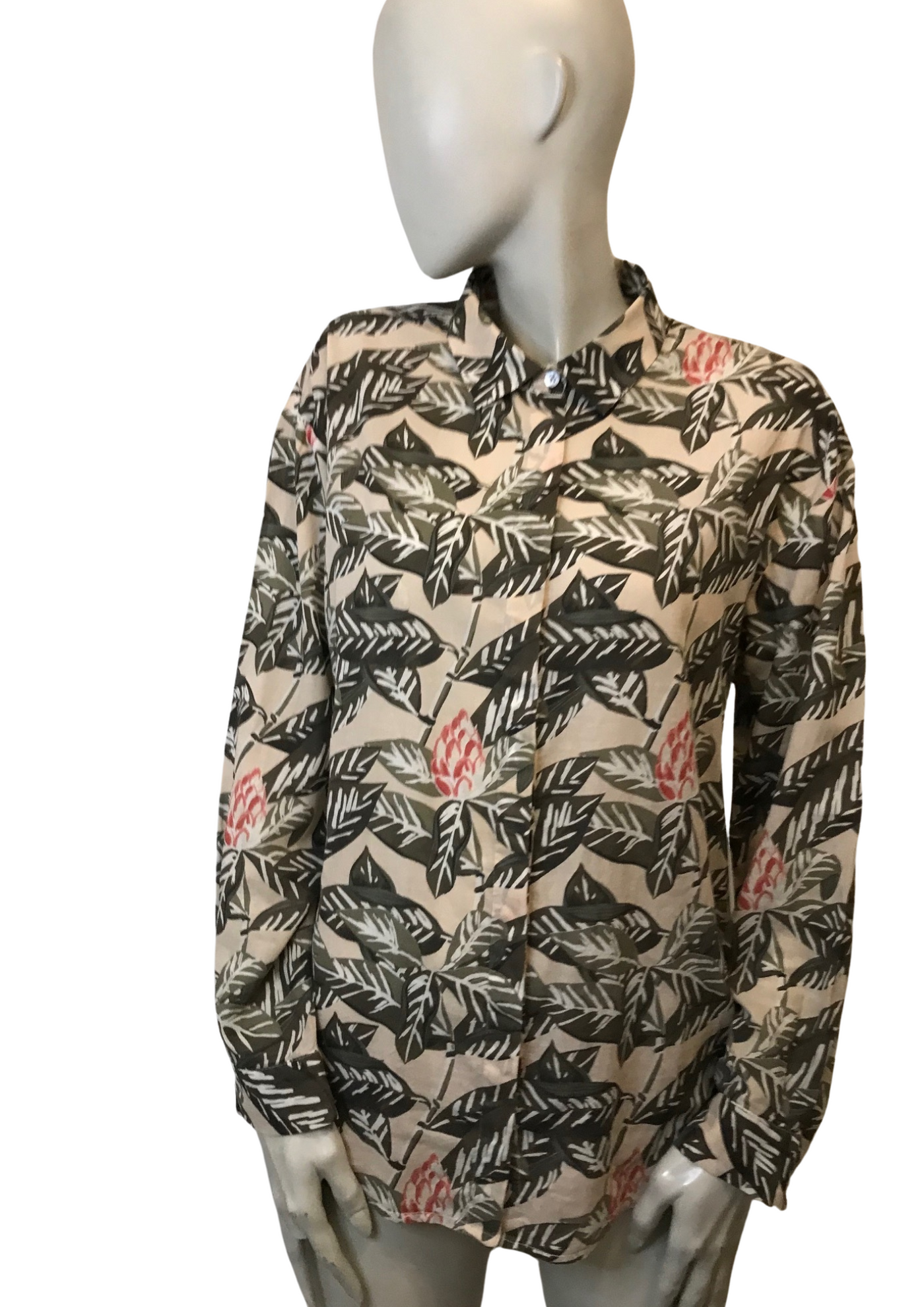 Chemise à imprimé feuillage – Taille 40 🌿