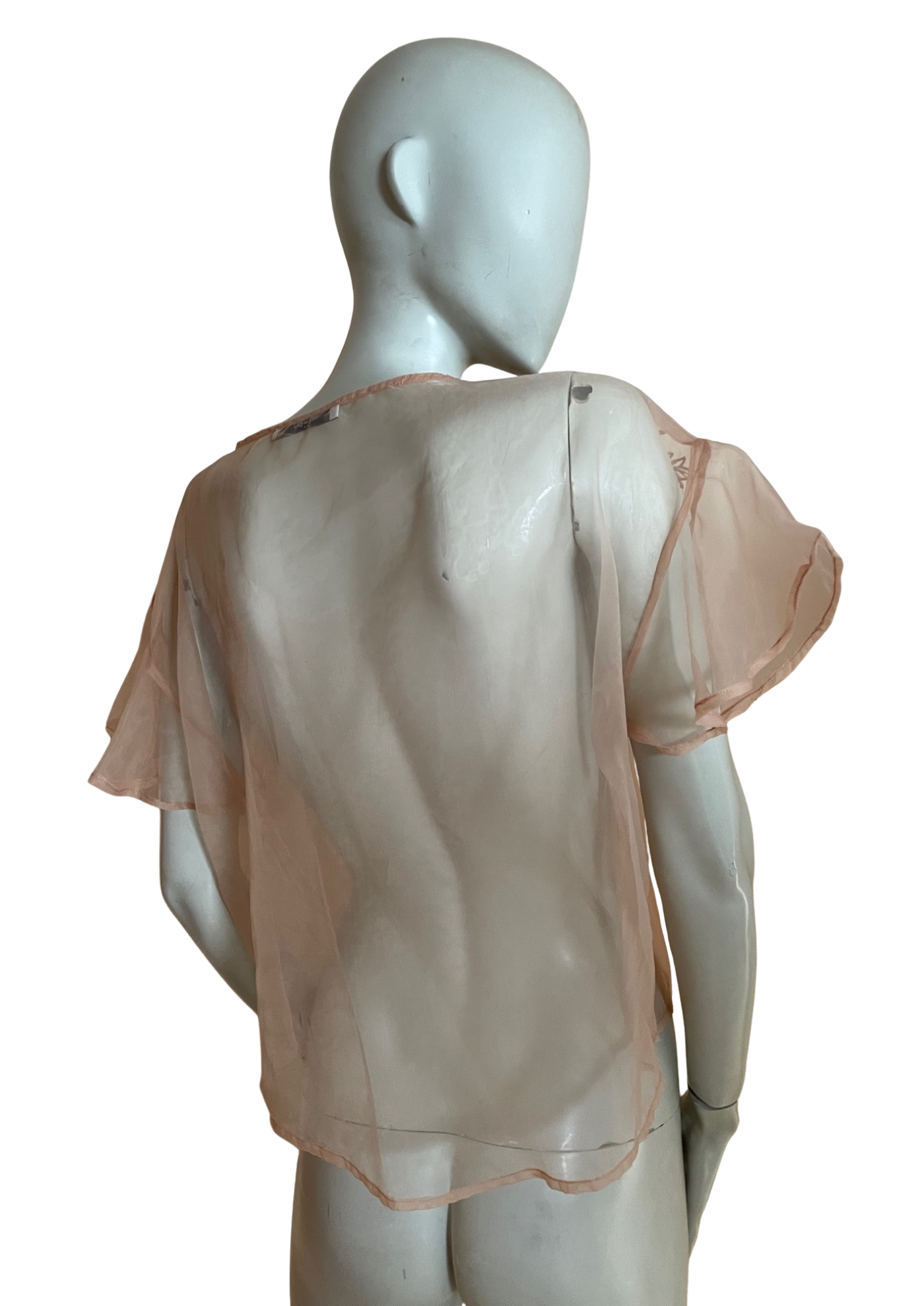 🌸 Haut transparent brodé Taille 38 🌸
