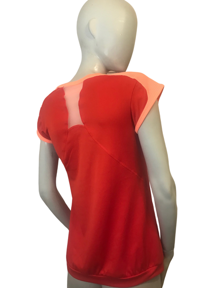 🔥👚 T-shirt de Sport Rouge & Corail – Taille 36 🏃♀️✨