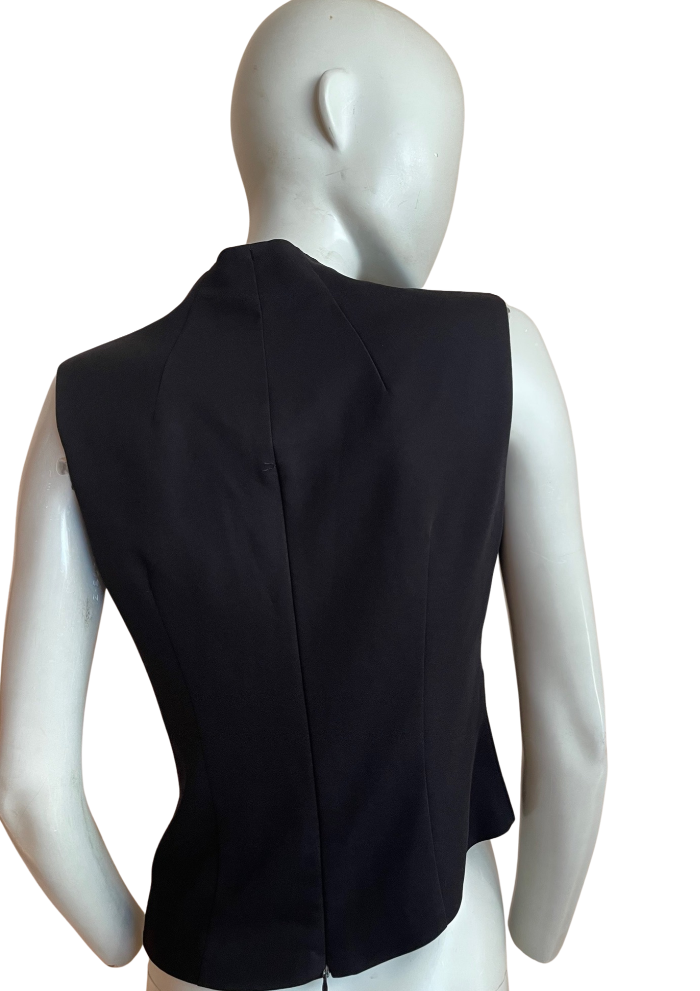 ⭐ Top noir structuré sans manches taille 38 🖤