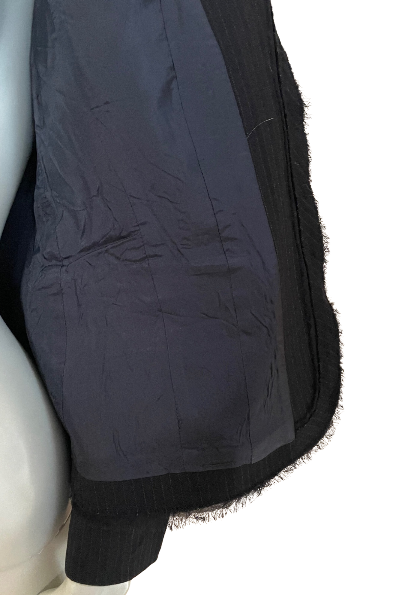 Veste Laine Vierge à Rayures – Élégance Française Taille 40 🇫🇷✨