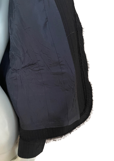 Veste Laine Vierge à Rayures – Élégance Française Taille 40 🇫🇷✨