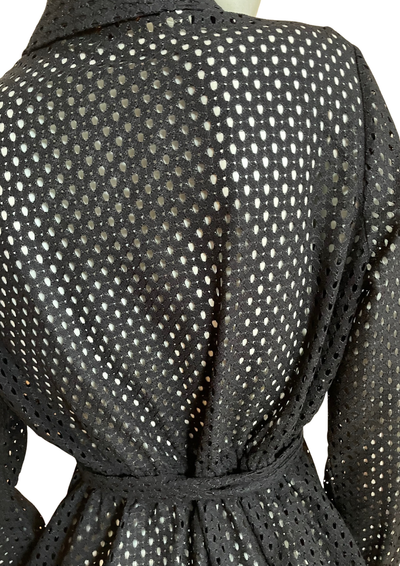 ✨ Chemise ajourée noire  – Taille 38 🖤🌿