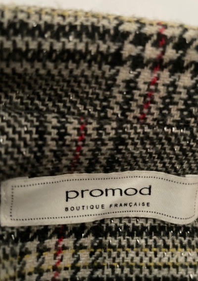 🧥 Veste à carreaux chic grise – Taille 42 🇫🇷