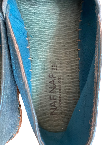 🌟 Espadrilles bleues brillantes Pointure 39 🌟