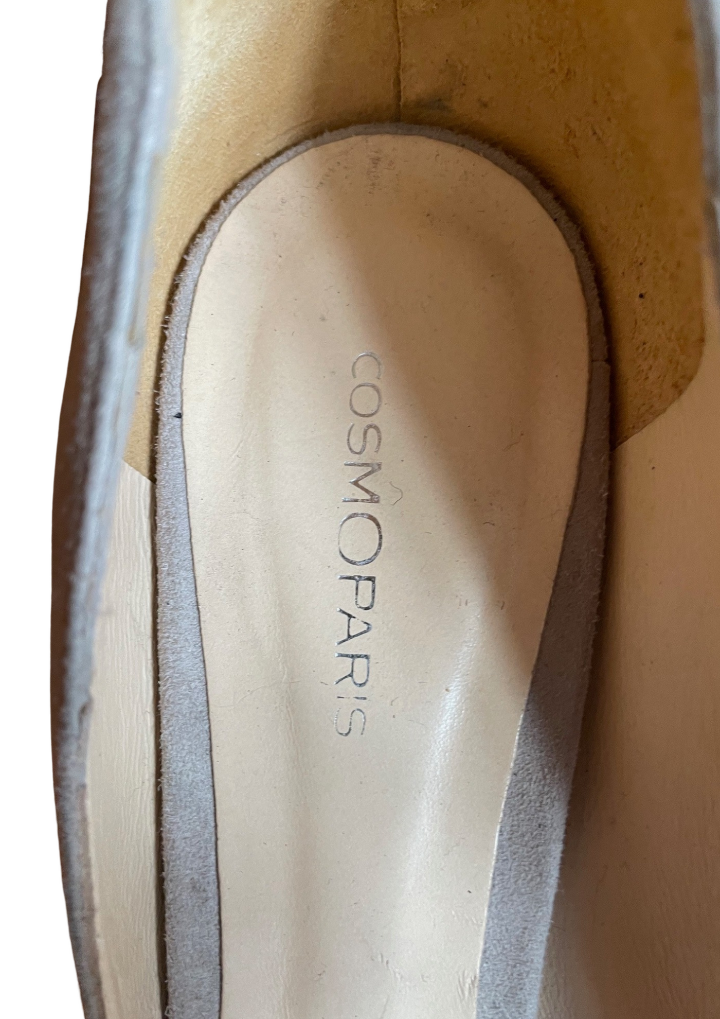 ✨ Escarpins ouverts à strass – Pointure 40, daim gris clair ✨