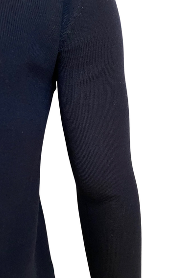 💙 Pull polo bleu marine en laine 🧶 – Taille S