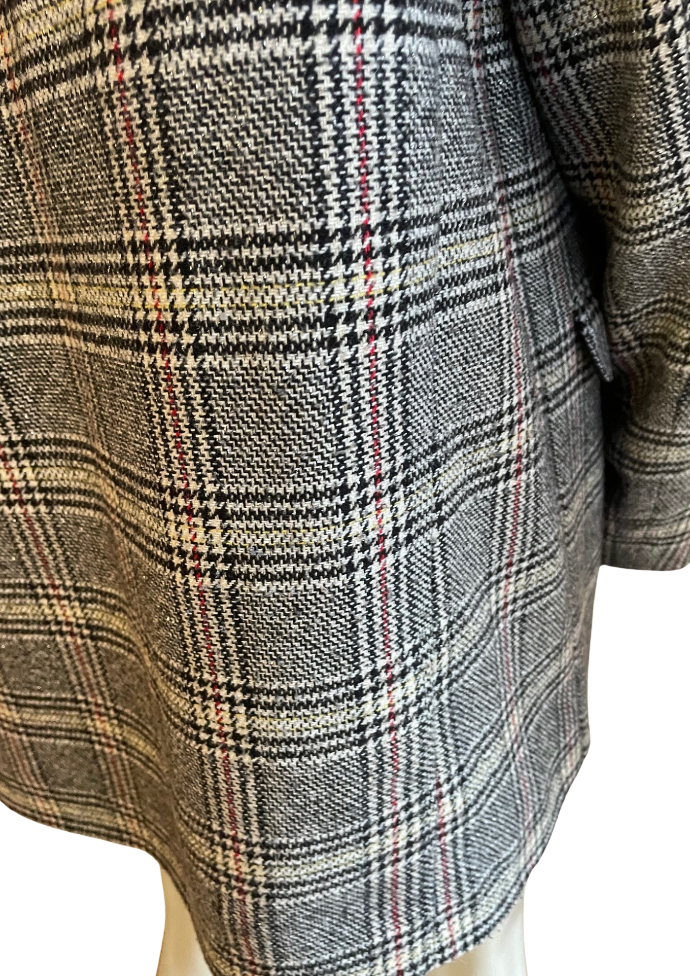 🧥 Veste à carreaux chic grise – Taille 42 🇫🇷