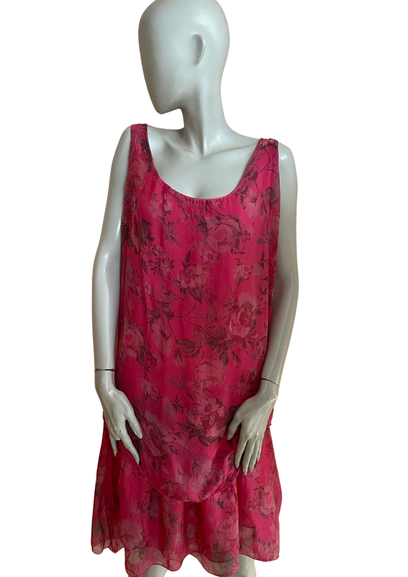 🌺 Robe florale en soie Taille 44  🌺
