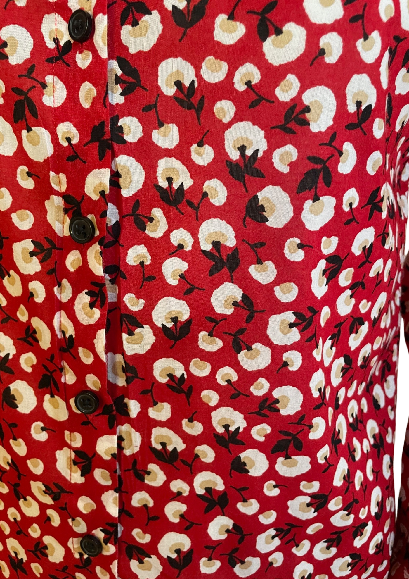 🌺 Chemise fleurie rouge ❤️ – Taille 36