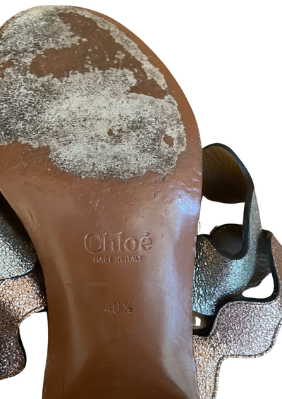 🌟 Sandales à talons en cuir multicolores Pointure 40.5 🌟