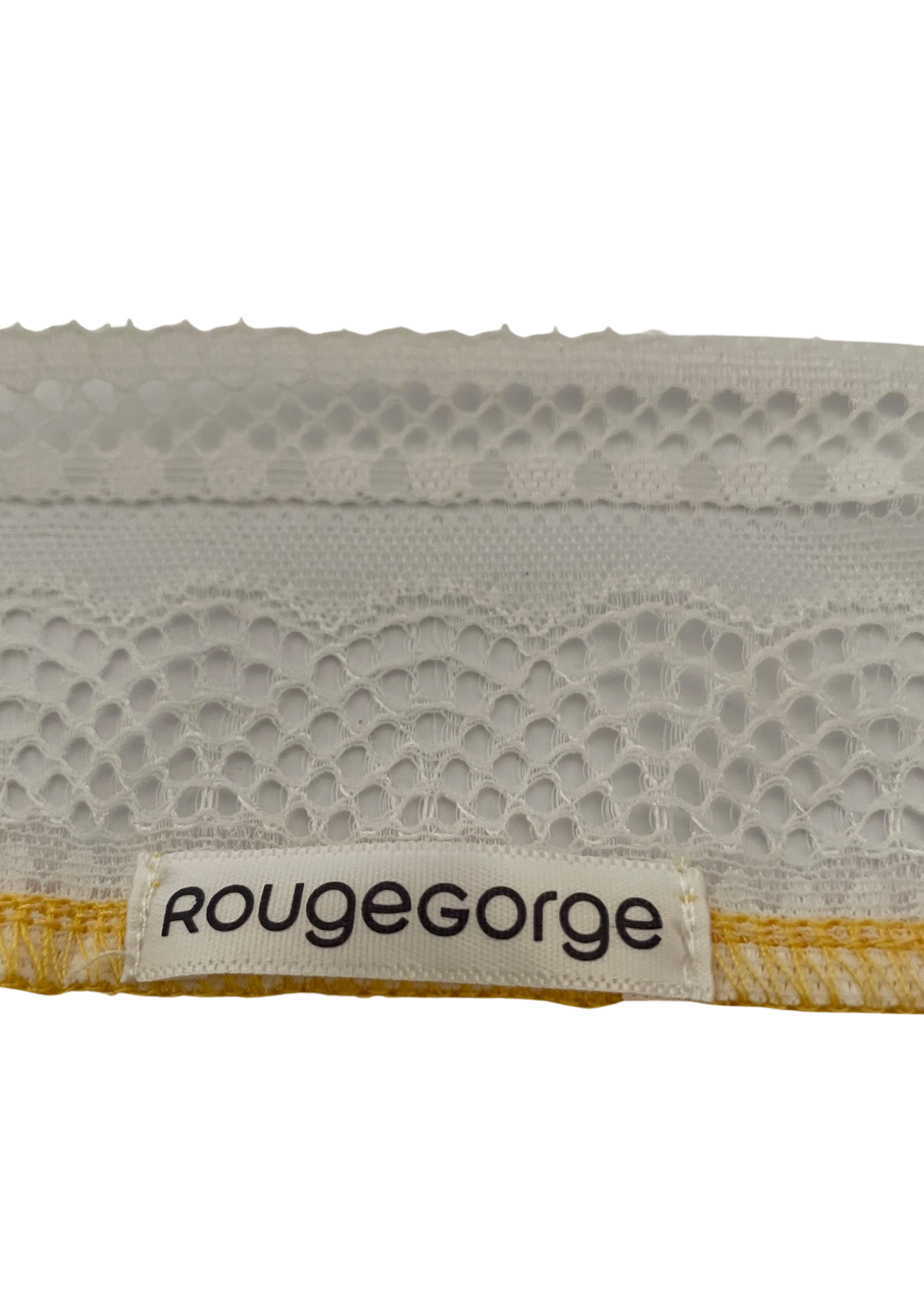 💛 Top lingerie jaune & dentelle blanche - Taille 44 (Neuf)