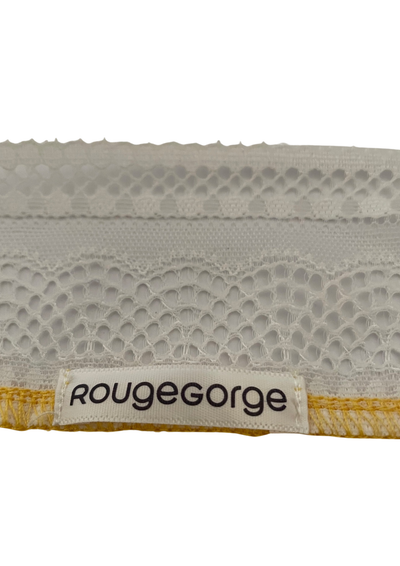 💛 Top lingerie jaune & dentelle blanche - Taille 44 (Neuf)