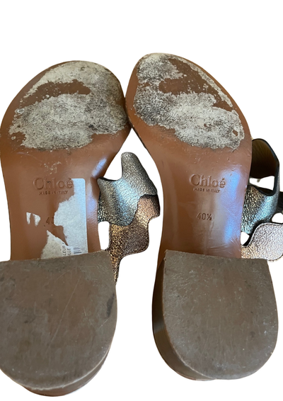 🌟 Sandales à talons en cuir multicolores Pointure 40.5 🌟