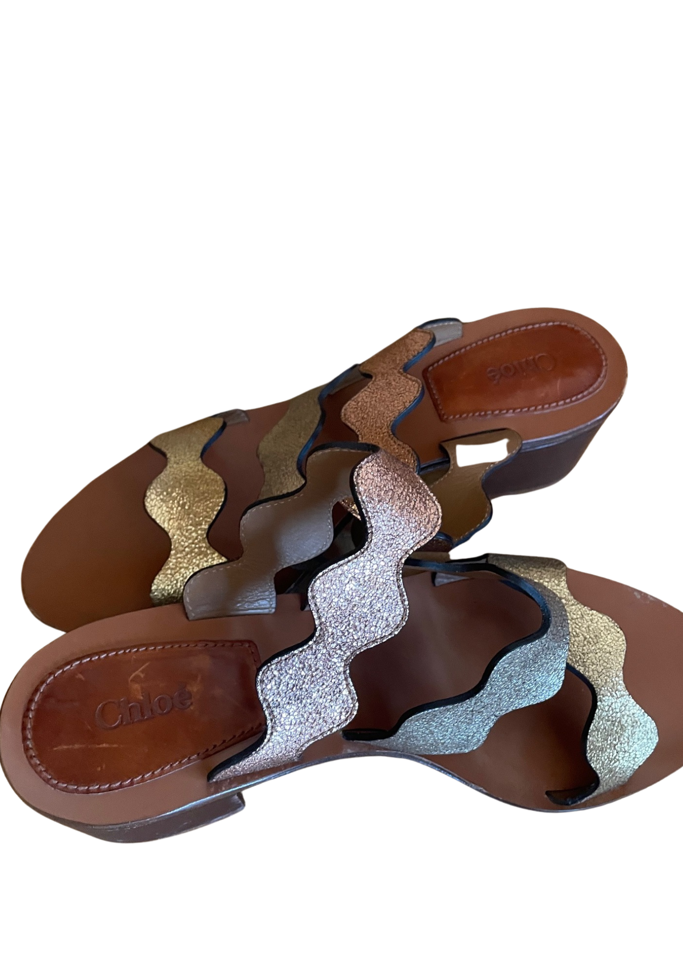 🌟 Sandales à talons en cuir multicolores Pointure 40.5 🌟