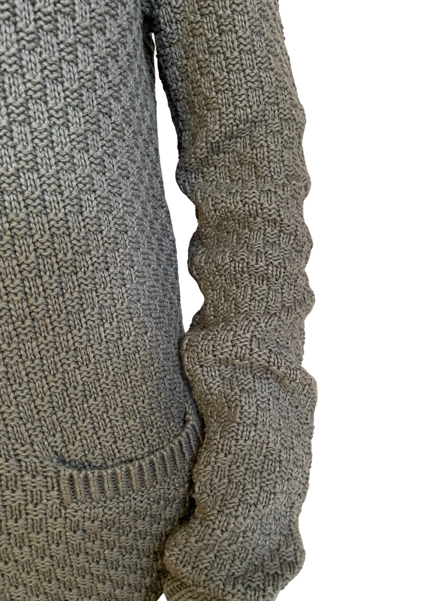 🧶 Gilet long en maille – Élégance décontractée gris Taille 38 ✨