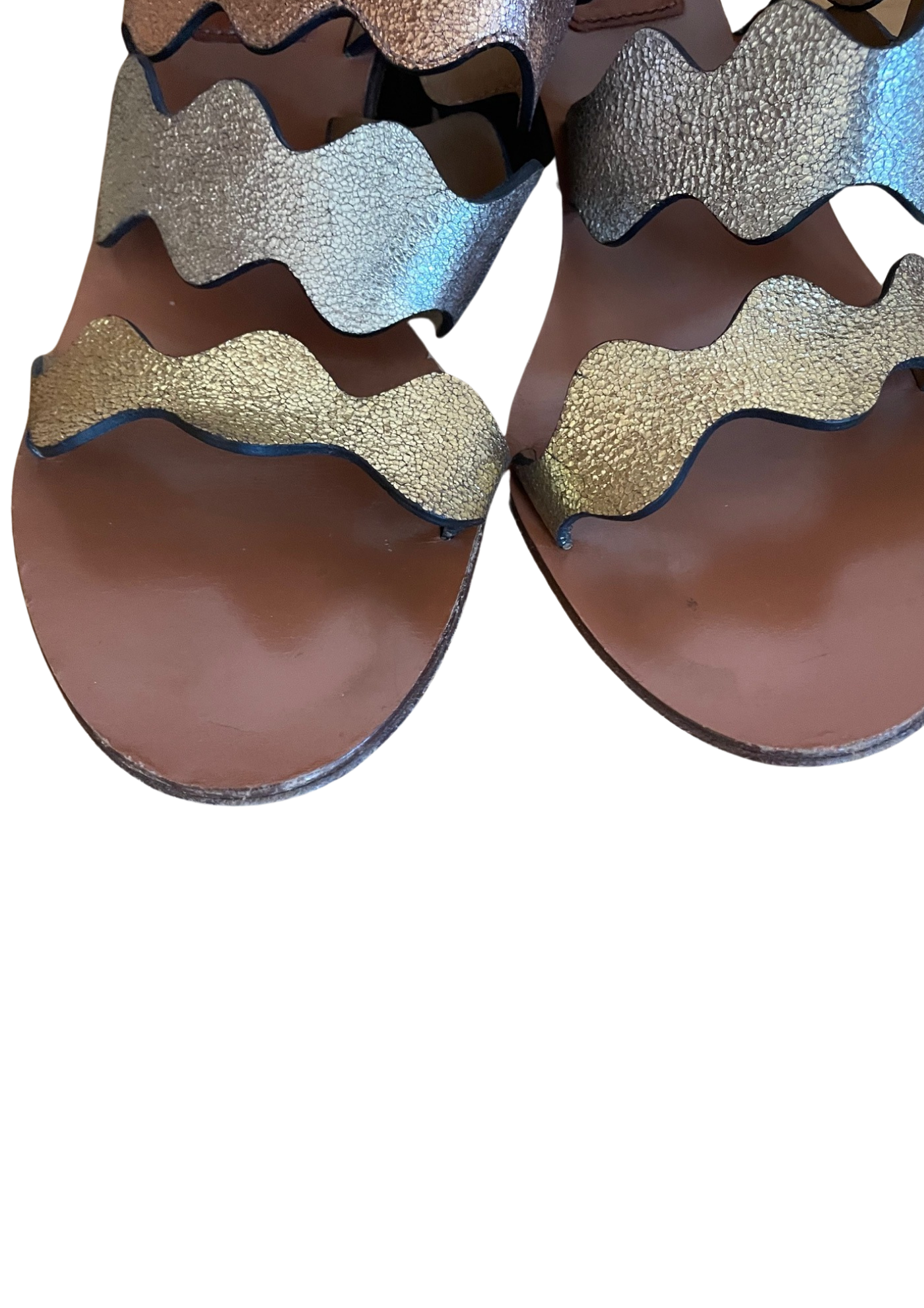 🌟 Sandales à talons en cuir multicolores Pointure 40.5 🌟
