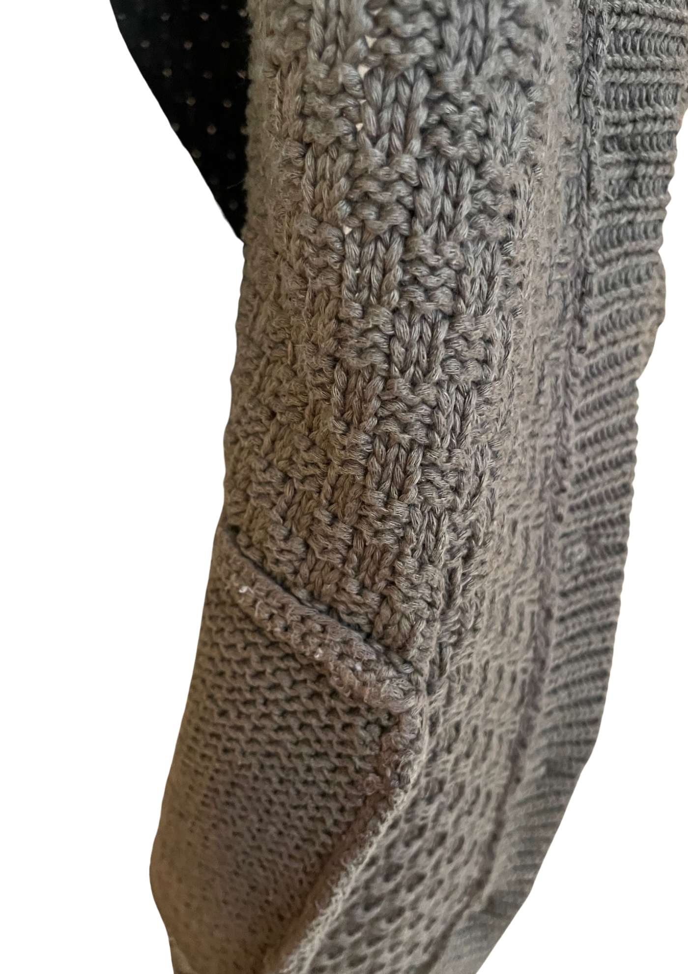 🧶 Gilet long en maille – Élégance décontractée gris Taille 38 ✨