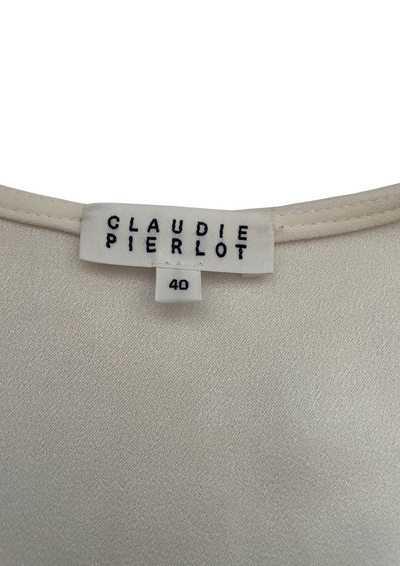 ✨ Blouse zippée crème – Taille 40 ✨