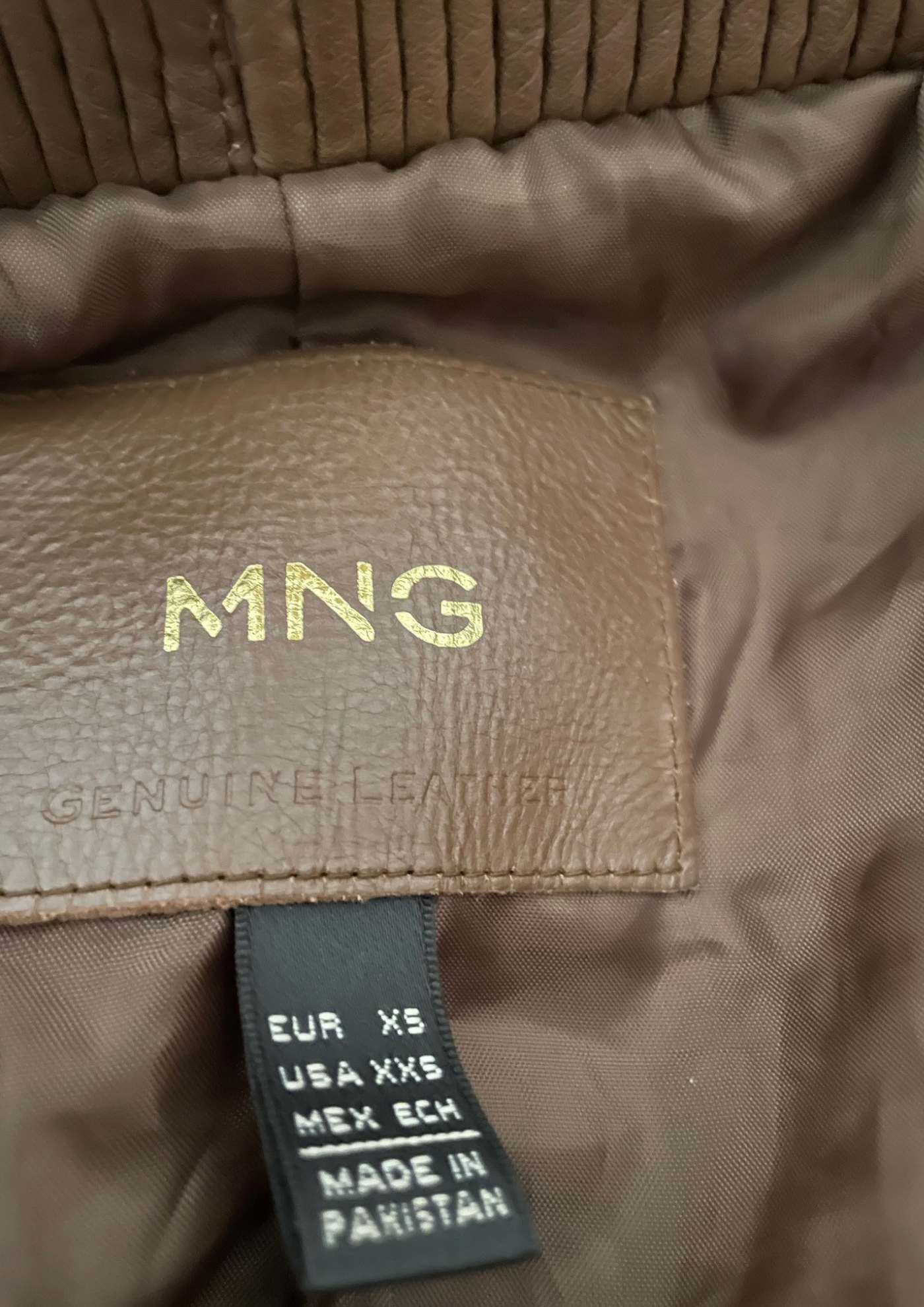 🧥 Blouson en cuir véritable marron – Esprit biker chic Taille 34 🤎✨