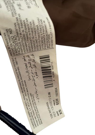 🧥 Blouson en cuir véritable marron – Esprit biker chic Taille 34 🤎✨