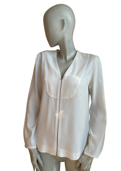 ✨ Blouse zippée crème – Taille 40 ✨