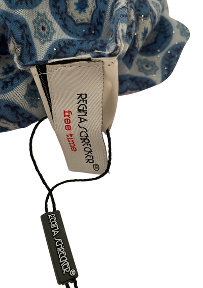 Foulard/Étole bleu à motifs & touches pailletées (Neuf)  ✨🧣