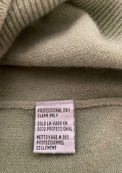 🧶 Pull Cachemire Vert Sauge 100% Cashmere – Taille L 💚