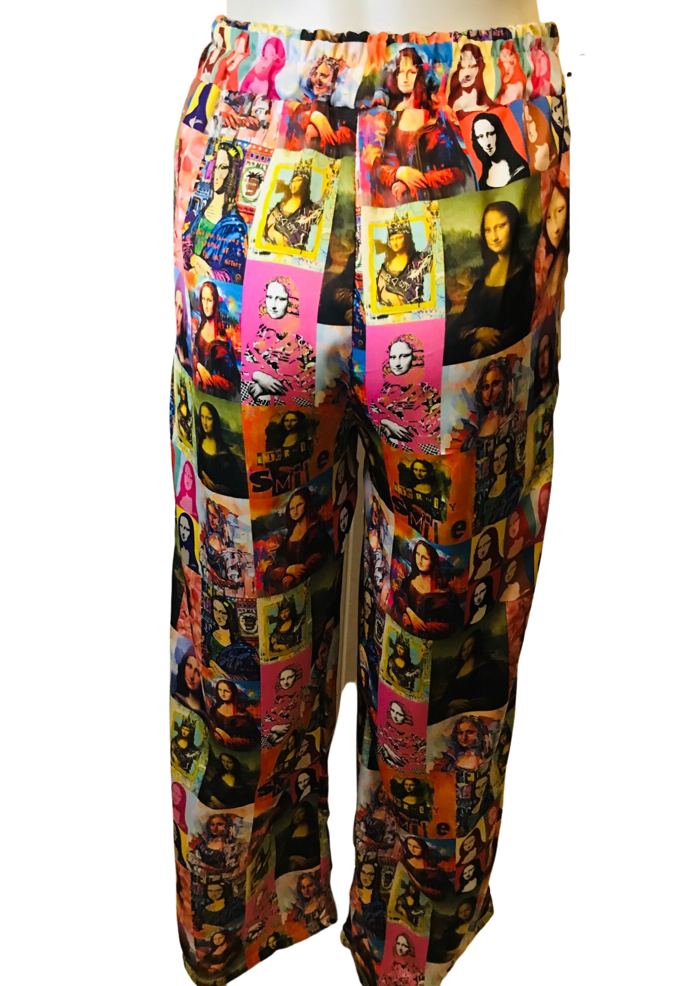 Pantalon large motifs Joconde Taille 38
