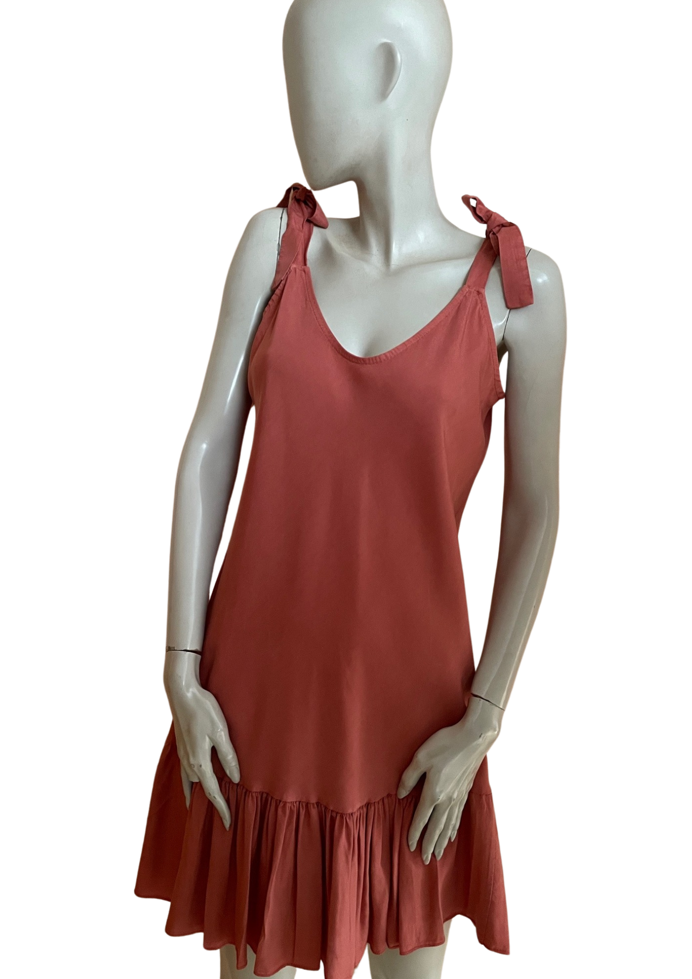 👗 Robe en lyocell rouge Taille Unique 👗