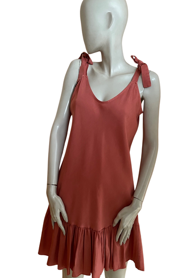 👗 Robe en lyocell rouge Taille Unique 👗