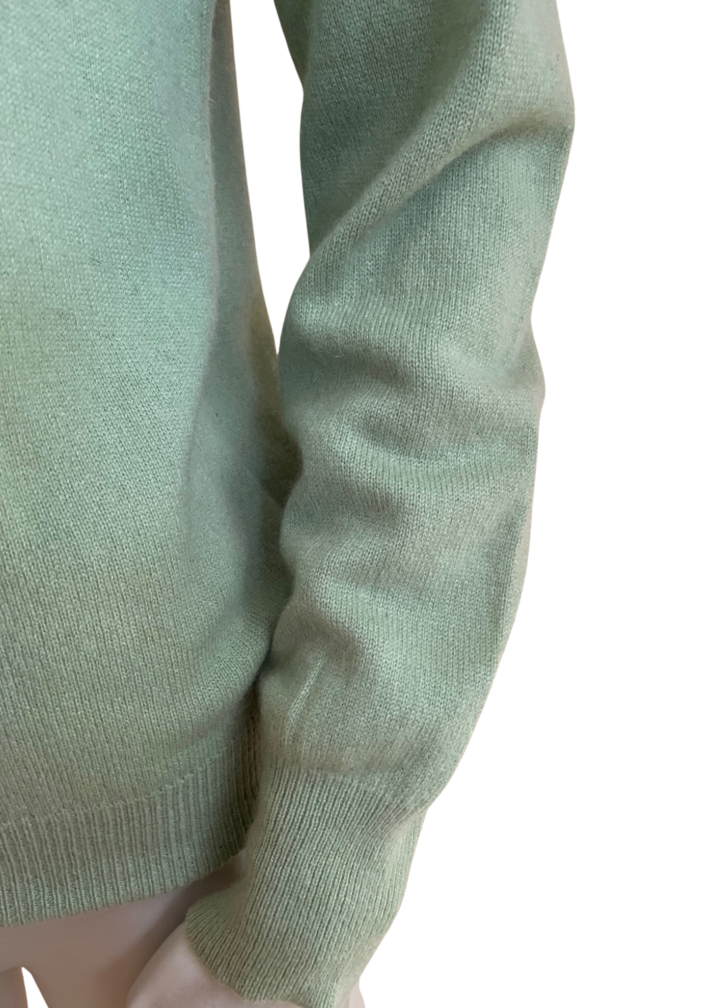 🧶 Pull Cachemire Vert Sauge 100% Cashmere – Taille L 💚