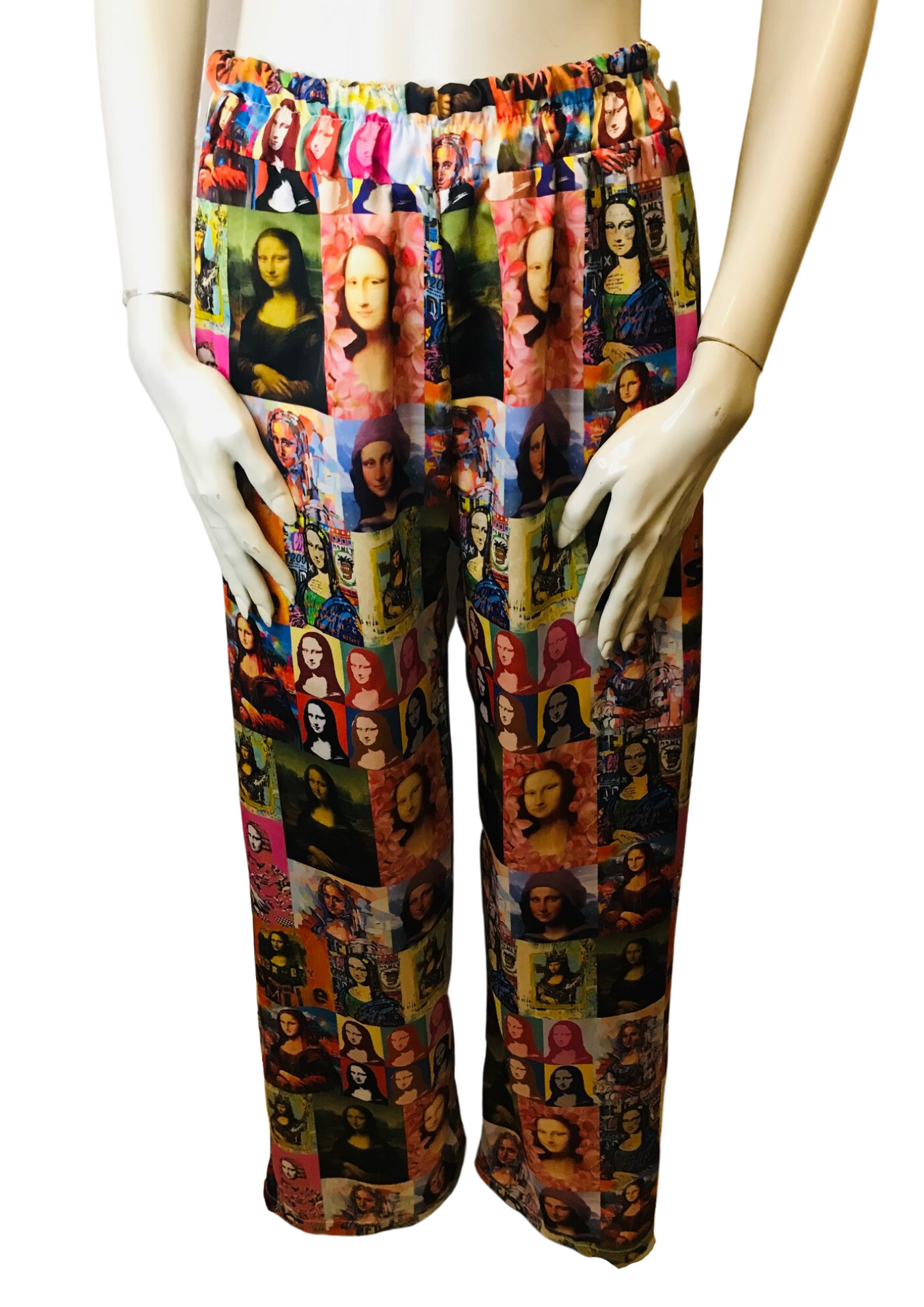 Pantalon large motifs Joconde Taille 38