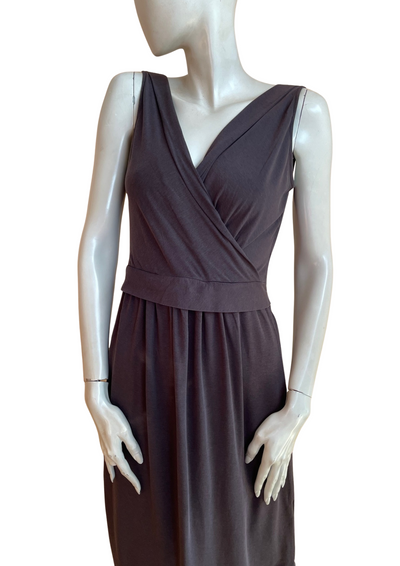 👗✨ Robe cache-cœur gris foncé – Taille 40