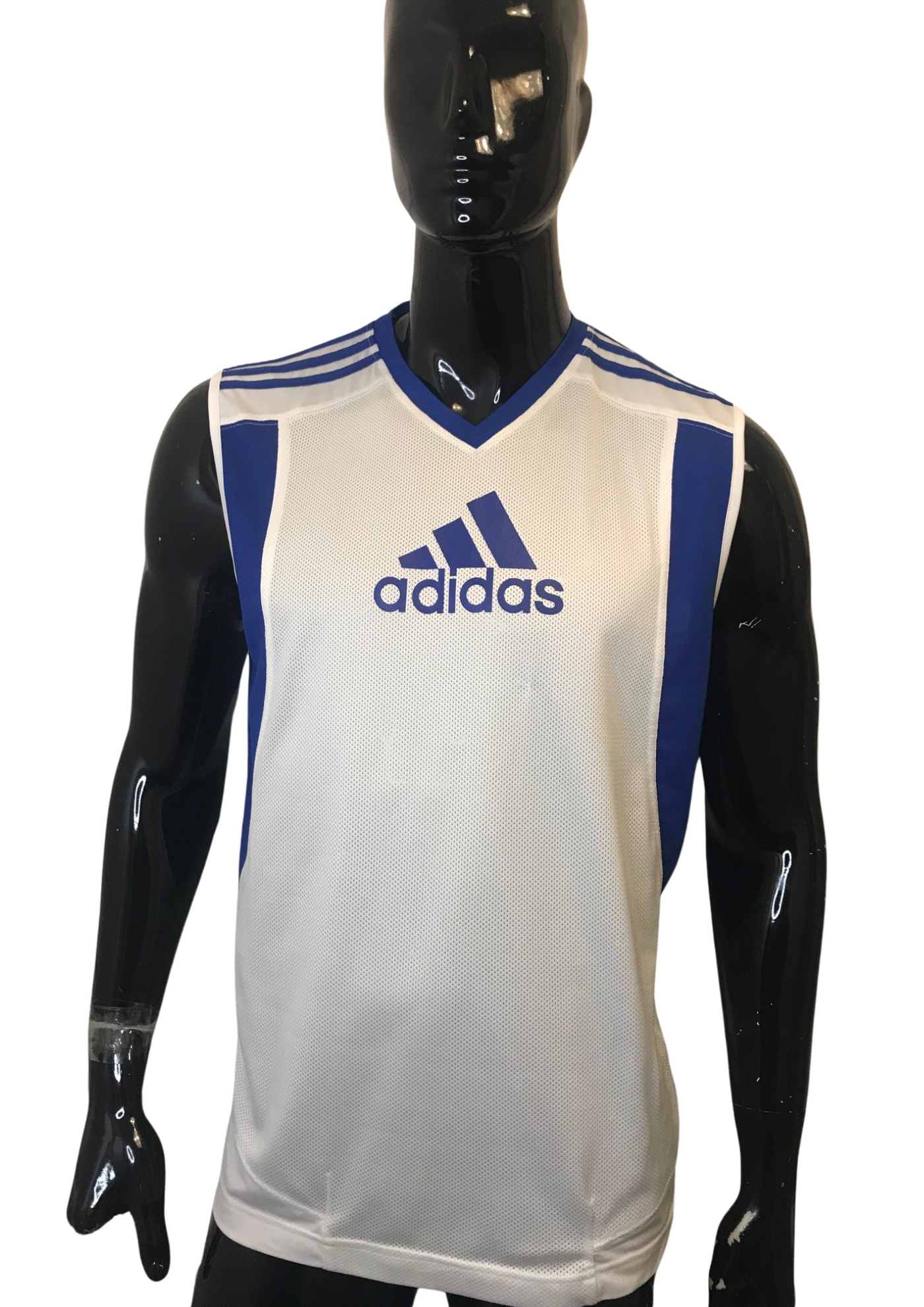 🏀 Débardeur Blanc & Bleu 🔵⚪ – Taille M – Sport & Lifestyle 💪