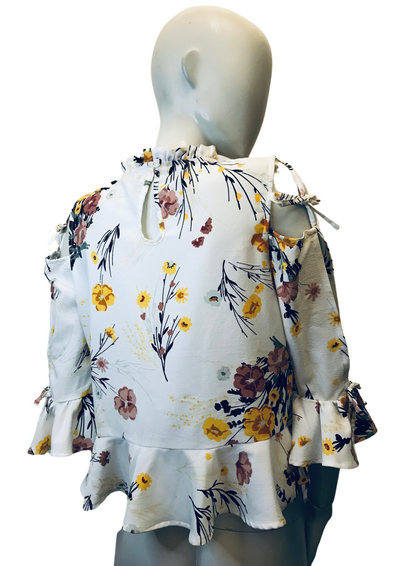Blouse manches 3/4 fleurie Taille 36