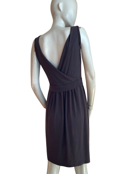 👗✨ Robe cache-cœur gris foncé – Taille 40