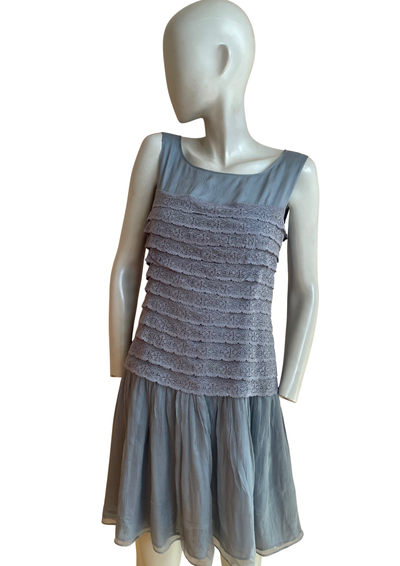 🌟 Robe en soie bleue Taille 38 🌟