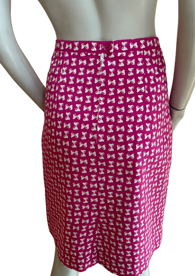 💥 Jupe à motifs noeuds papillon rose Taille 38 💥