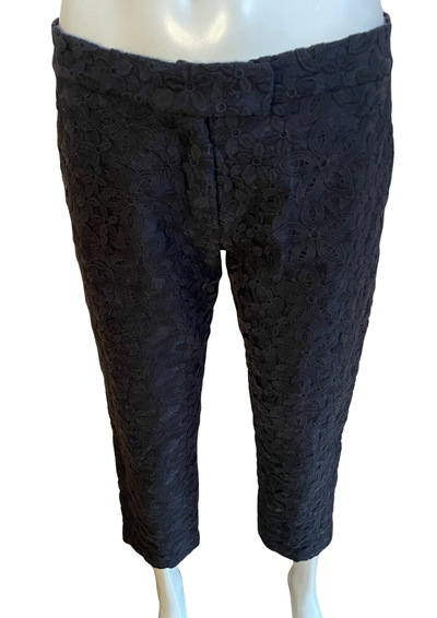 🖤 Pantalon en dentelle florale – Taille 40 🌸✨