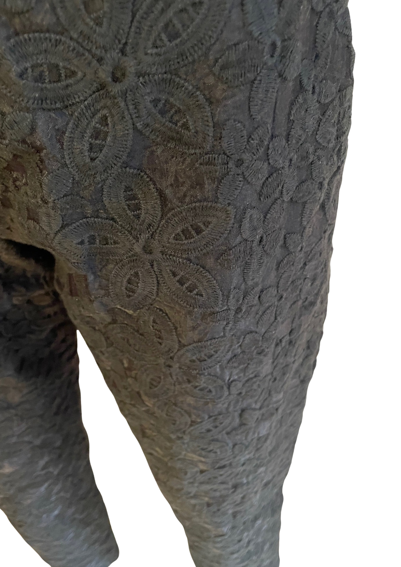 🖤 Pantalon en dentelle florale – Taille 40 🌸✨